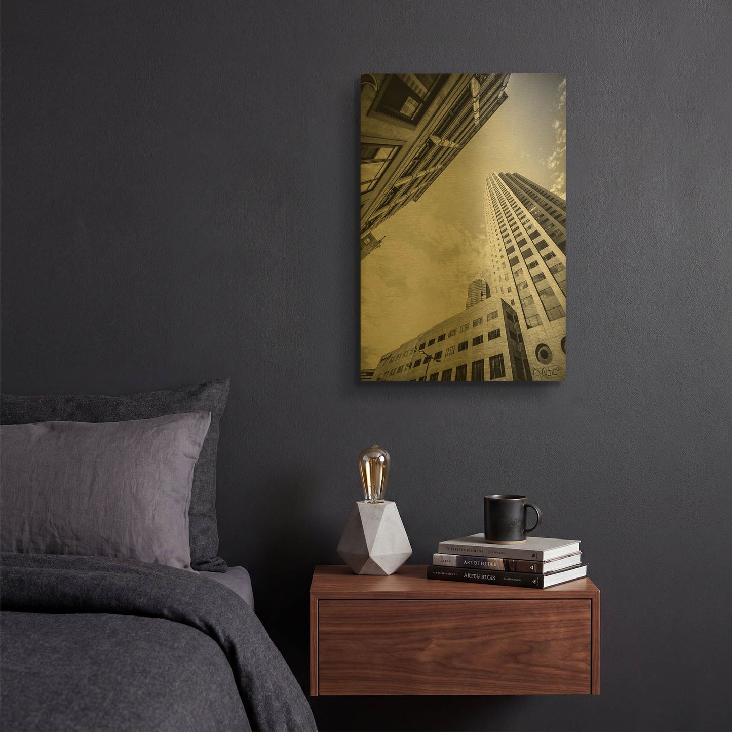 'Built from the Ground Up I' By Donnie Quillen Gold Metal Wall Art