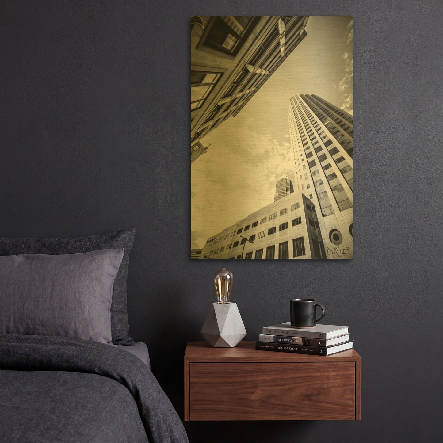'Built from the Ground Up I' By Donnie Quillen Gold Metal Wall Art