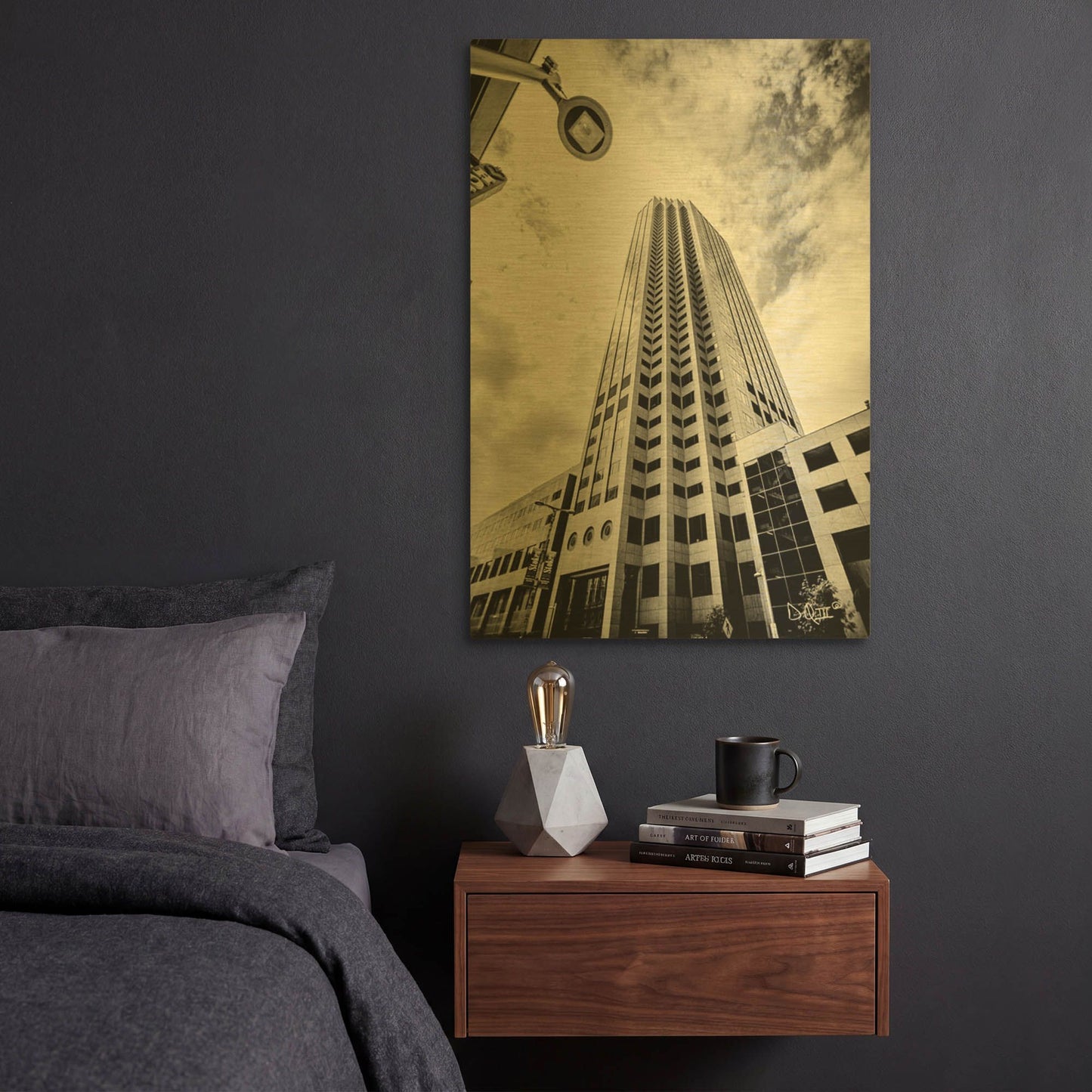'Built from the Ground Up II' By Donnie Quillen Gold Metal Wall Art