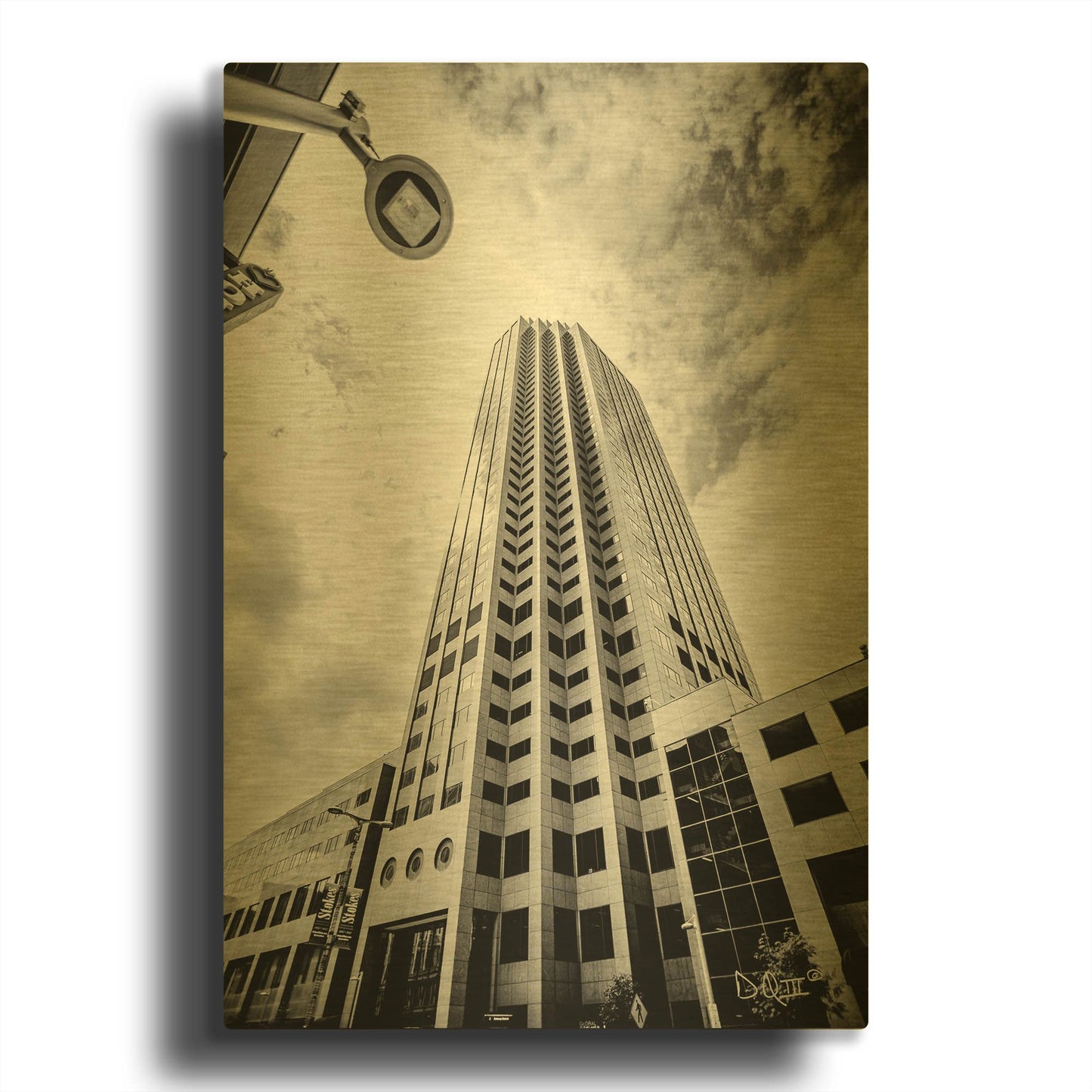 'Built from the Ground Up II' By Donnie Quillen Gold Metal Wall Art