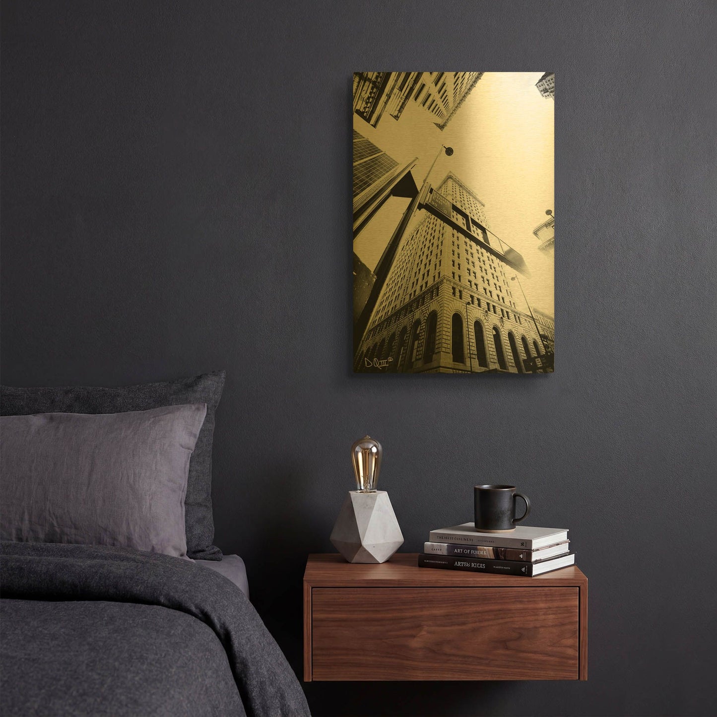 'Built from the Ground Up III' By Donnie Quillen Gold Metal Wall Art