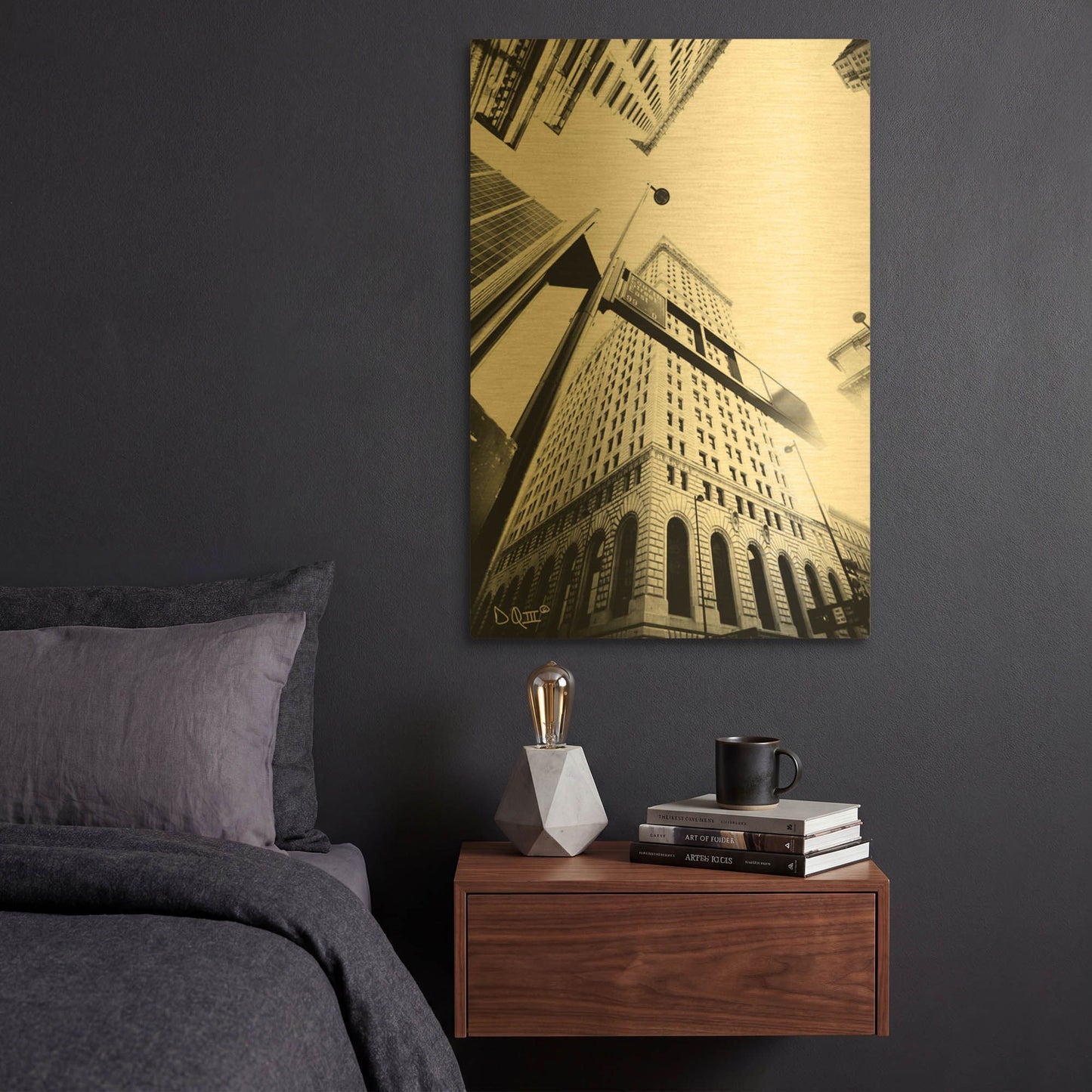 'Built from the Ground Up III' By Donnie Quillen Gold Metal Wall Art