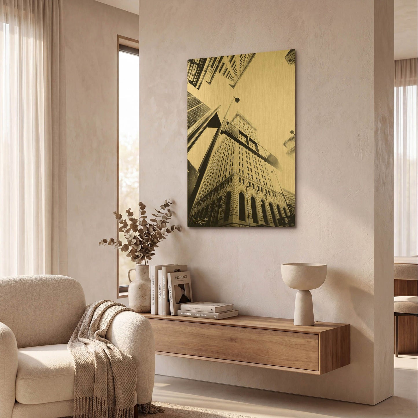 'Built from the Ground Up III' By Donnie Quillen Gold Metal Wall Art