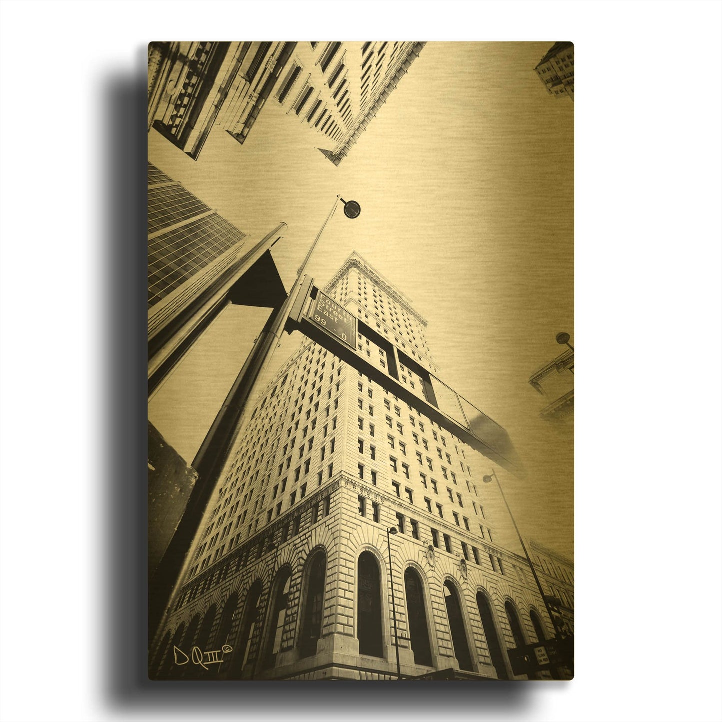 'Built from the Ground Up III' By Donnie Quillen Gold Metal Wall Art