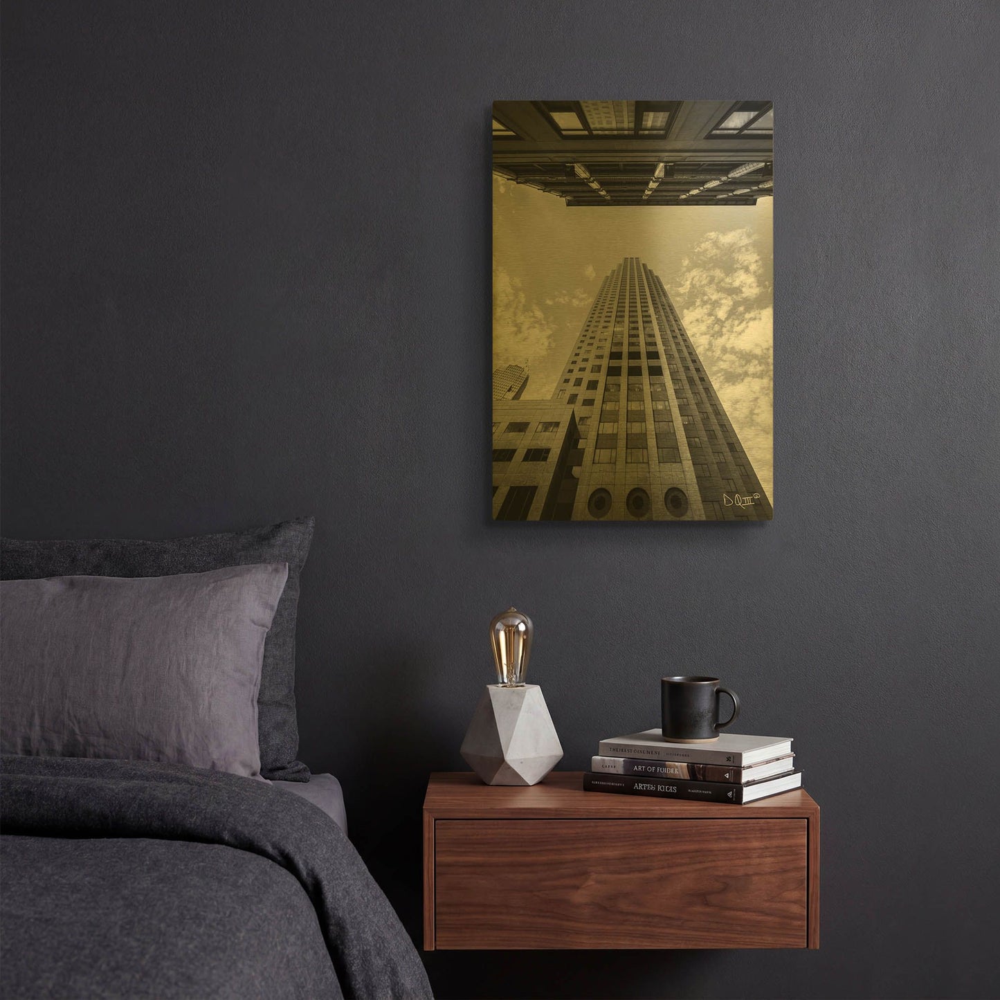 'Looking Up' By Donnie Quillen Gold Metal Wall Art