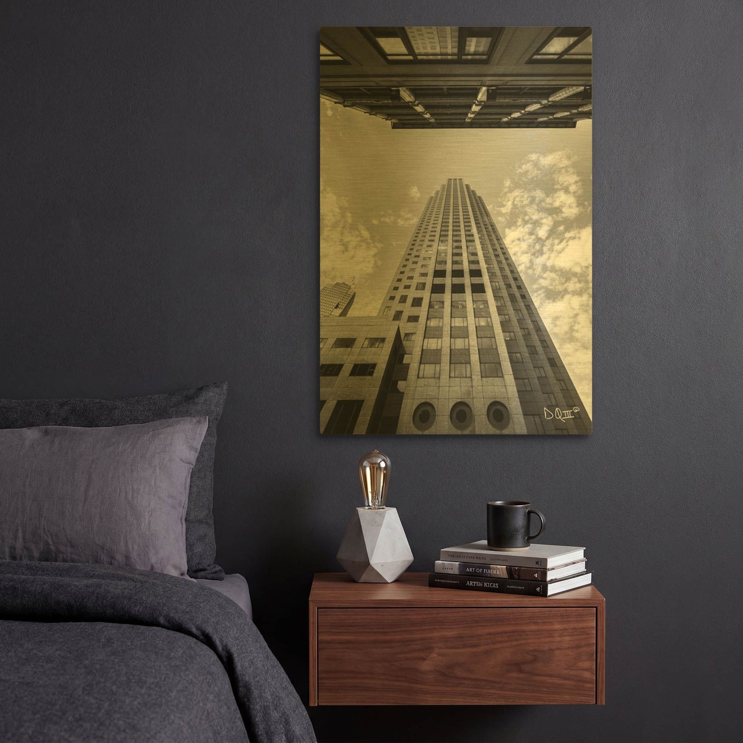 'Looking Up' By Donnie Quillen Gold Metal Wall Art
