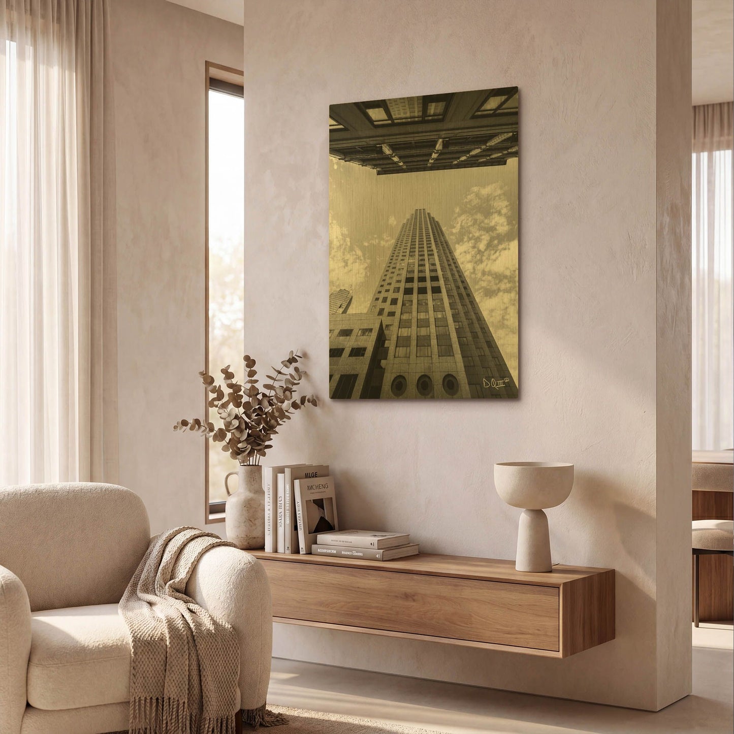 'Looking Up' By Donnie Quillen Gold Metal Wall Art