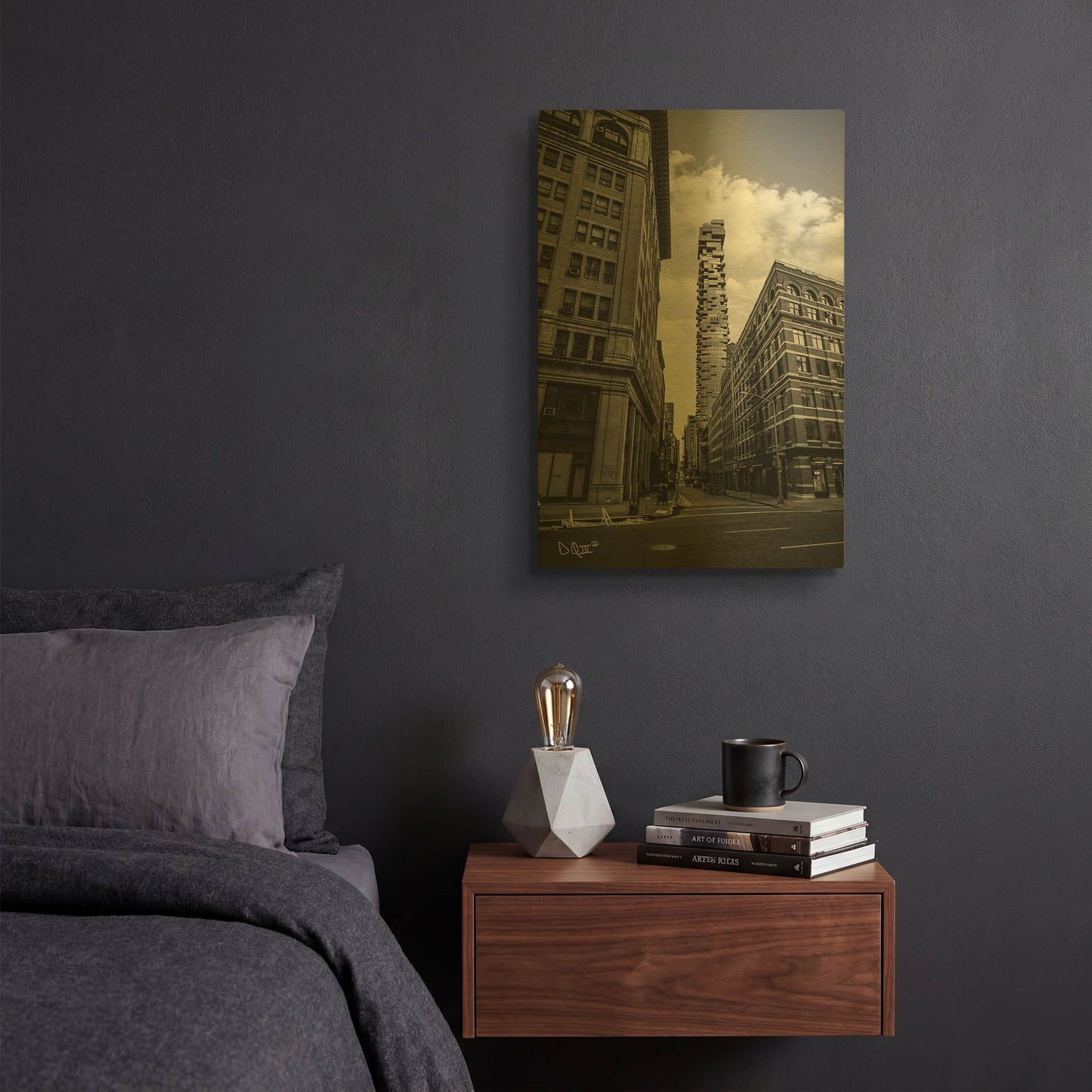 'Puzzling' By Donnie Quillen Gold Metal Wall Art