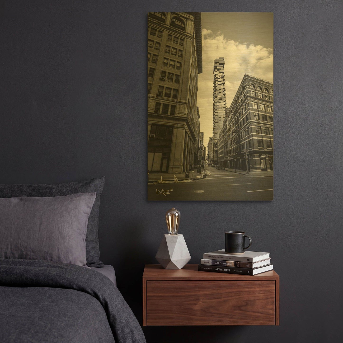 'Puzzling' By Donnie Quillen Gold Metal Wall Art