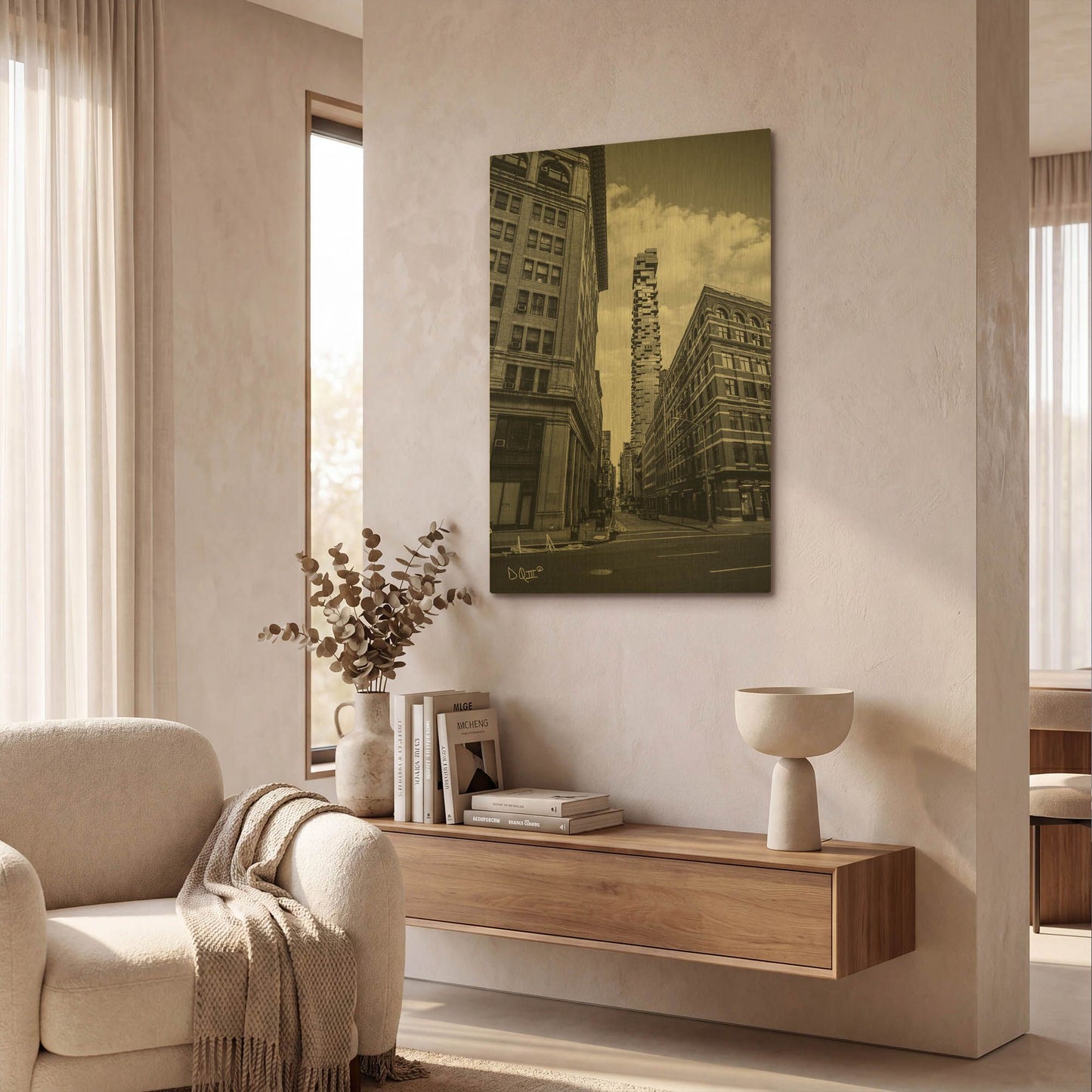 'Puzzling' By Donnie Quillen Gold Metal Wall Art