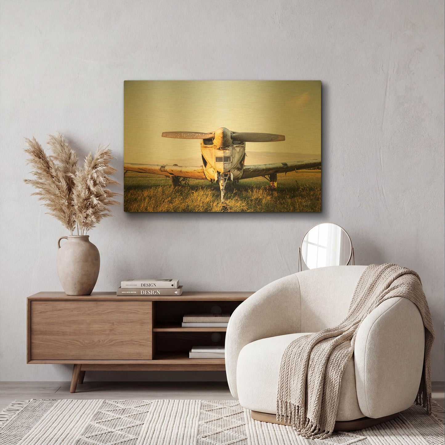 'Last Flight I Hold' By Donnie Quillen Gold Metal Wall Art