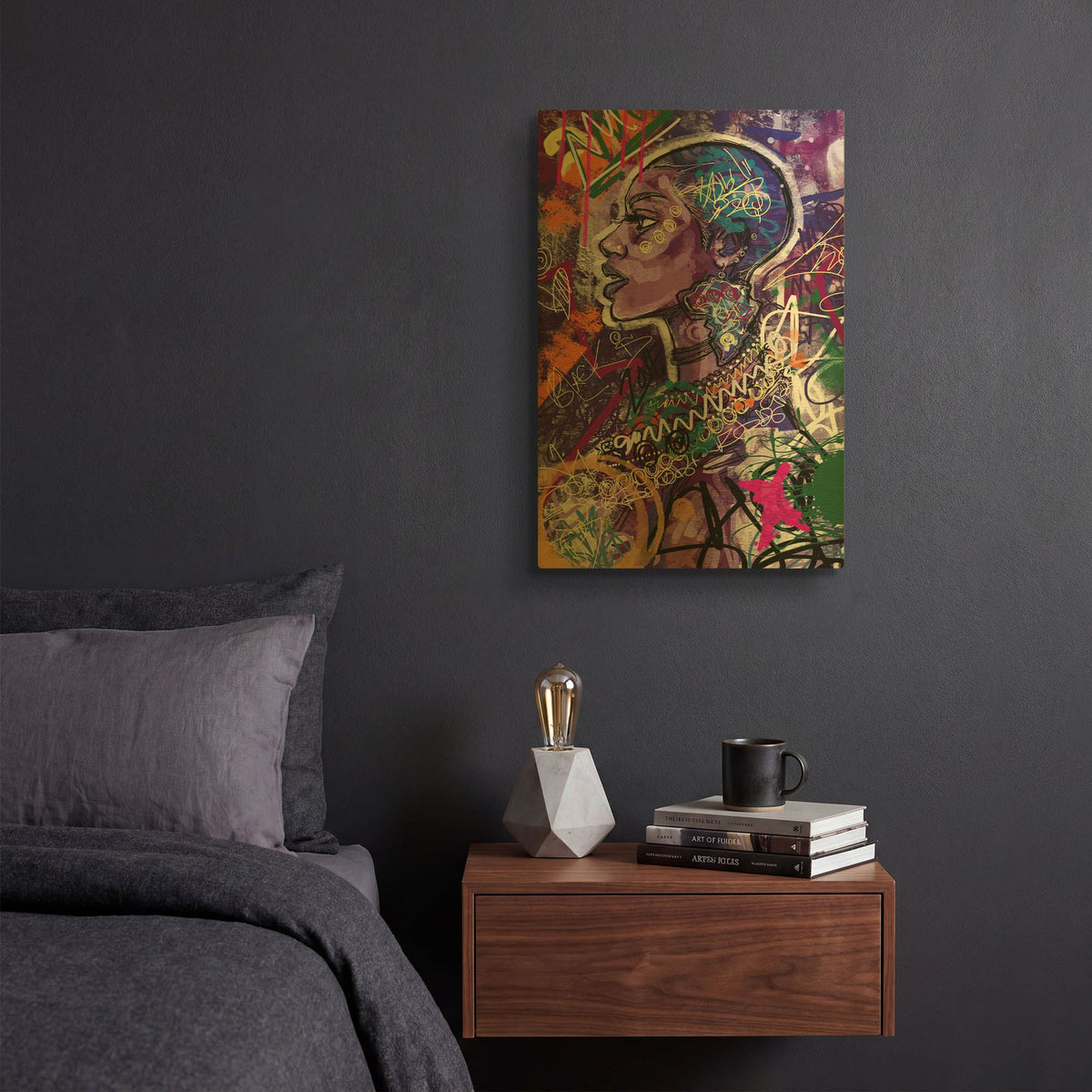 'Black is Love' By Justin Copeland Gold Metal Wall Art