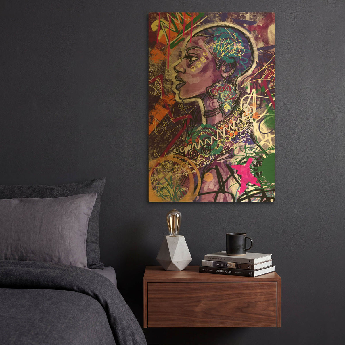 'Black is Love' By Justin Copeland Gold Metal Wall Art