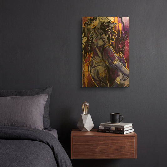 'Black Love' By Justin Copeland Gold Metal Wall Art
