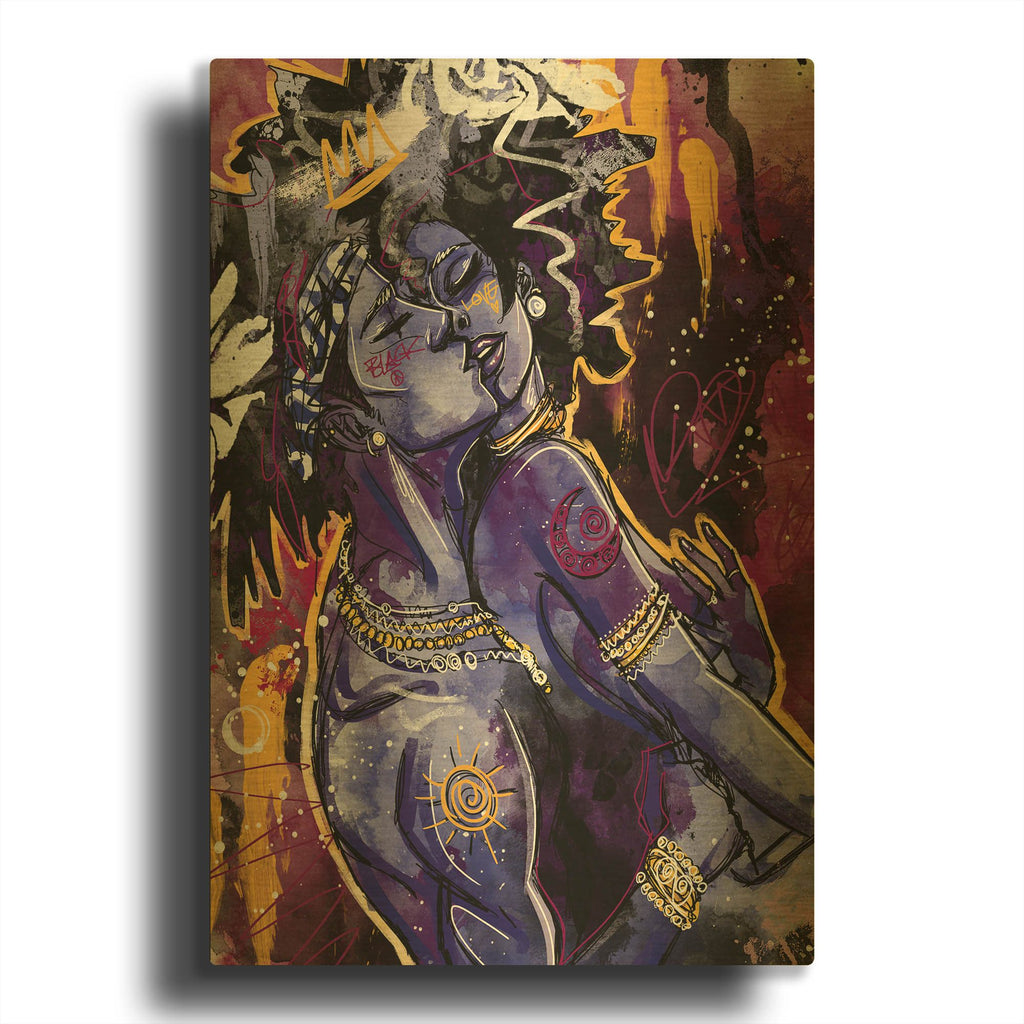 'Black Love' By Justin Copeland Gold Metal Wall Art