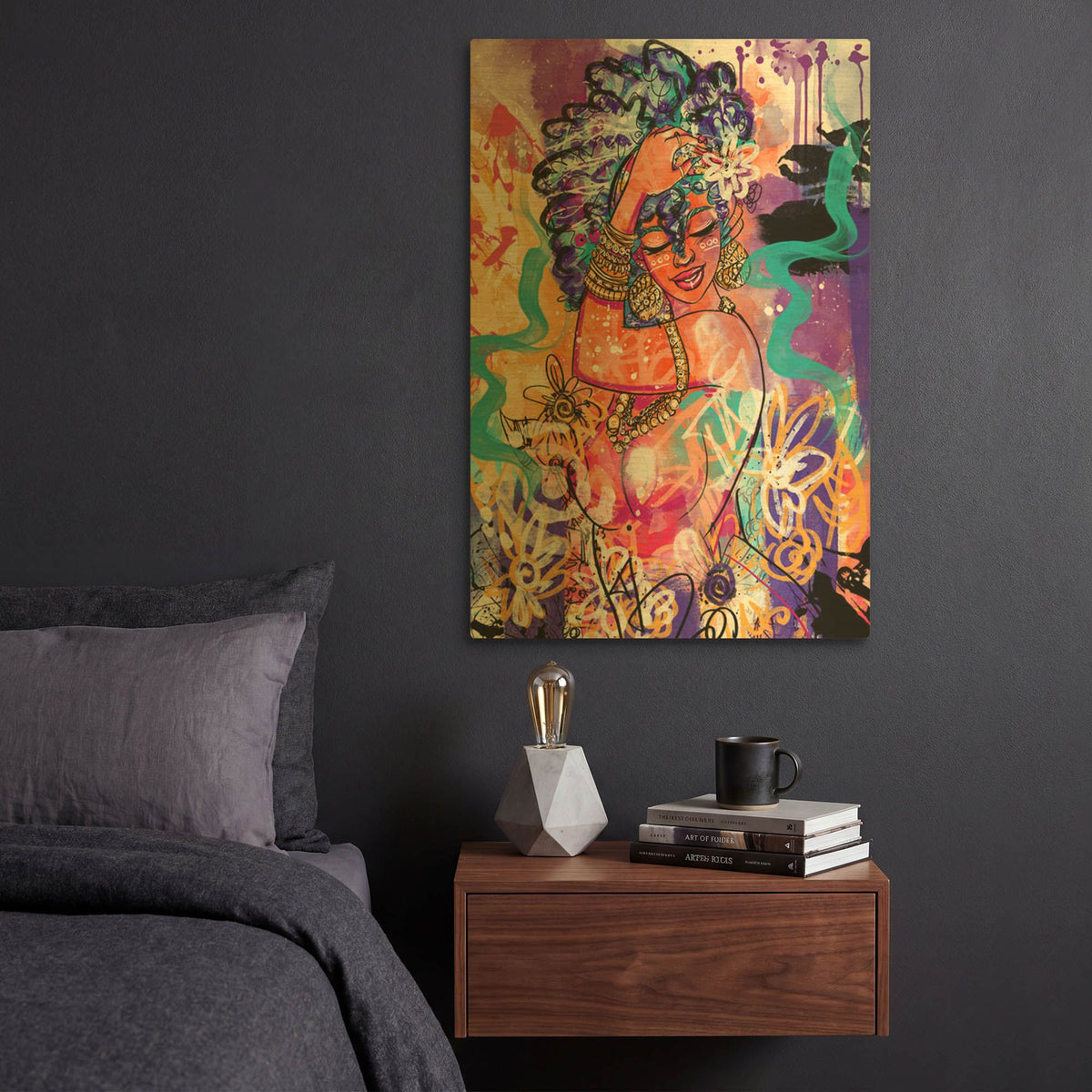 'Gold Flowers' By Justin Copeland Gold Metal Wall Art