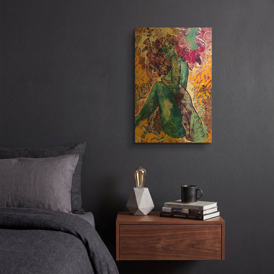 'Lfe' By Justin Copeland Gold Metal Wall Art