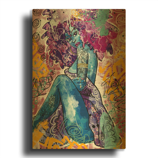 'Lfe' By Justin Copeland Gold Metal Wall Art