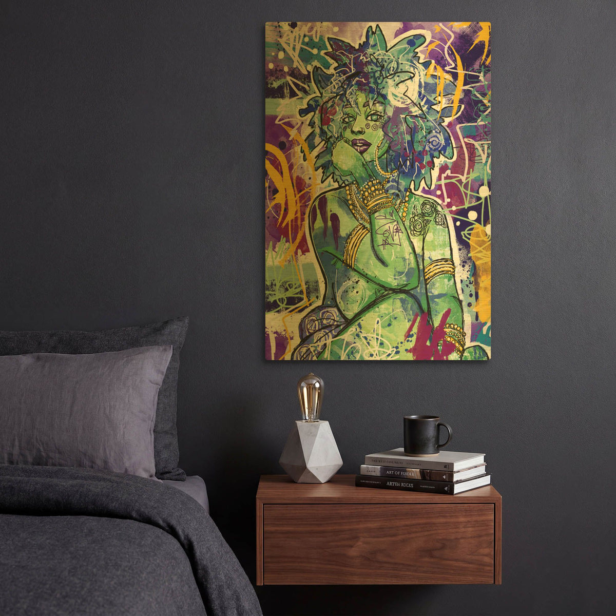 'Subira' By Justin Copeland Gold Metal Wall Art