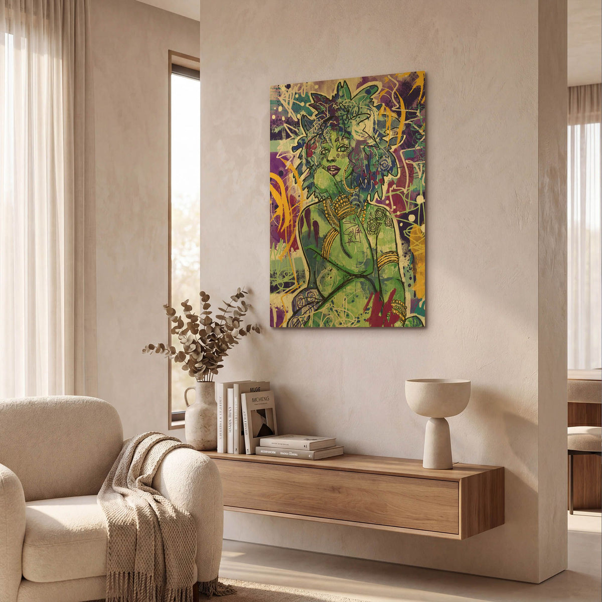 'Subira' By Justin Copeland Gold Metal Wall Art