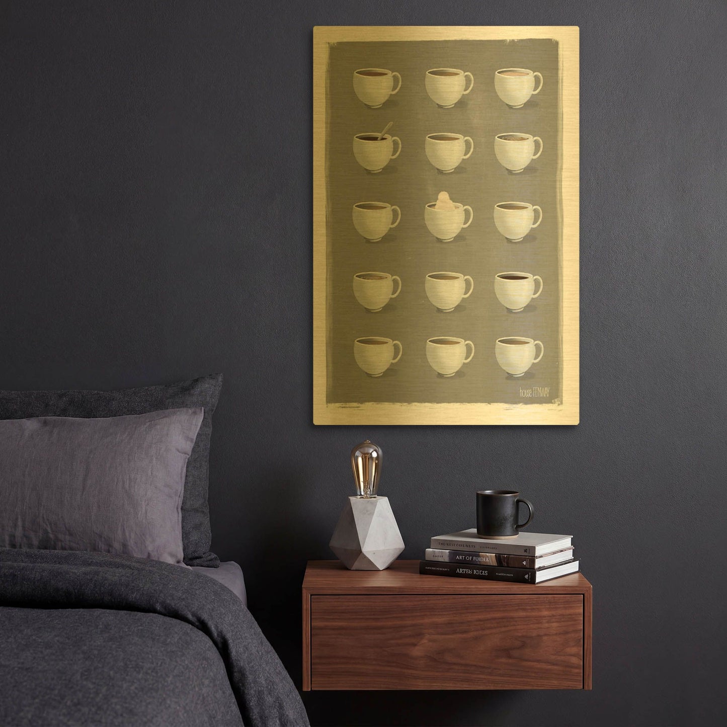 'Give Me All the Coffee' By House Fenway Gold Metal Wall Art