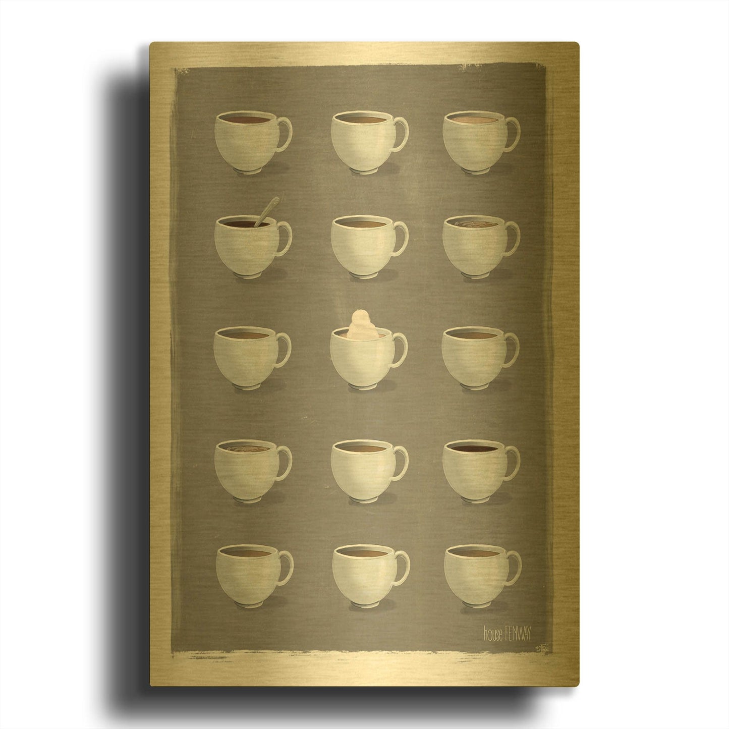 'Give Me All the Coffee' By House Fenway Gold Metal Wall Art