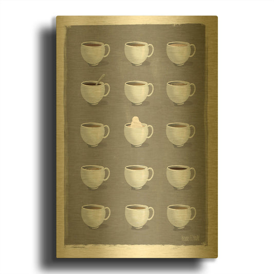 'Give Me All the Coffee' By House Fenway Gold Metal Wall Art