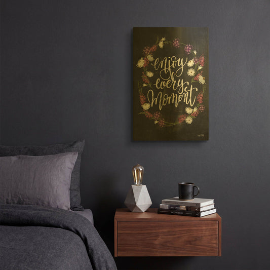'Enjoy Every Moment' By House Fenway Gold Metal Wall Art