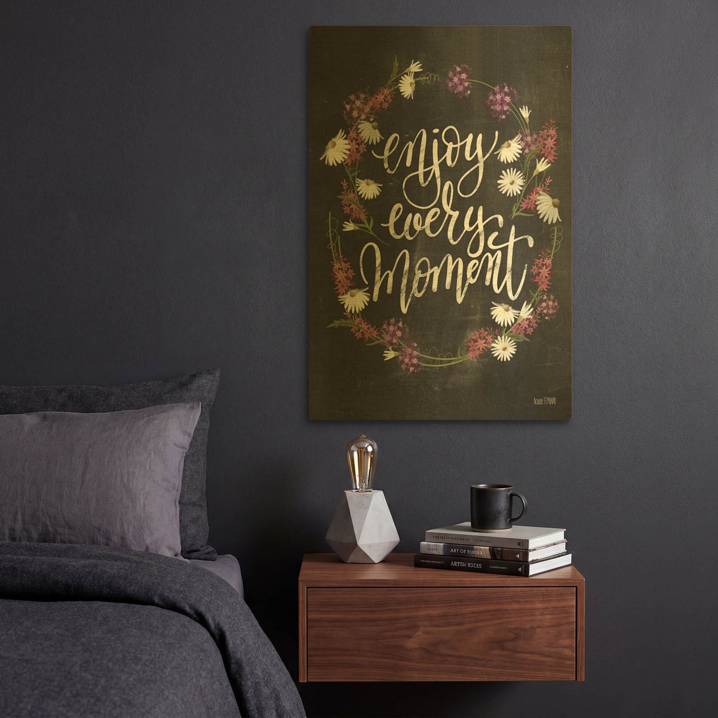 'Enjoy Every Moment' By House Fenway Gold Metal Wall Art