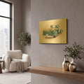 'Flower Truck' By House Fenway Gold Metal Wall Art
