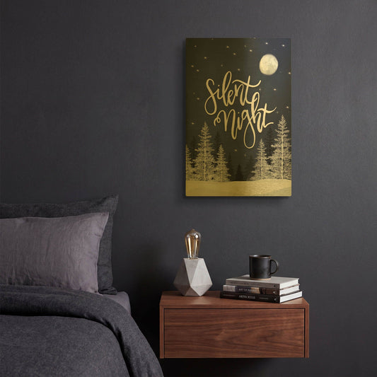 'Silent Night' By House Fenway Gold Metal Wall Art