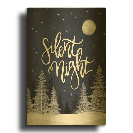 'Silent Night' By House Fenway Gold Metal Wall Art