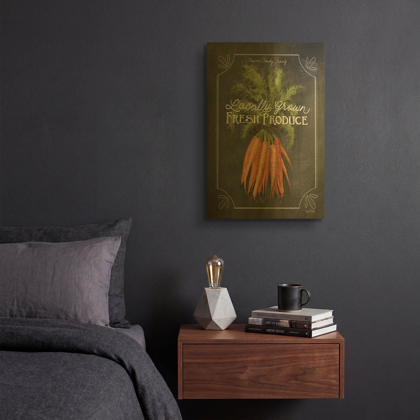 'Fresh Carrots' By House Fenway Gold Metal Wall Art