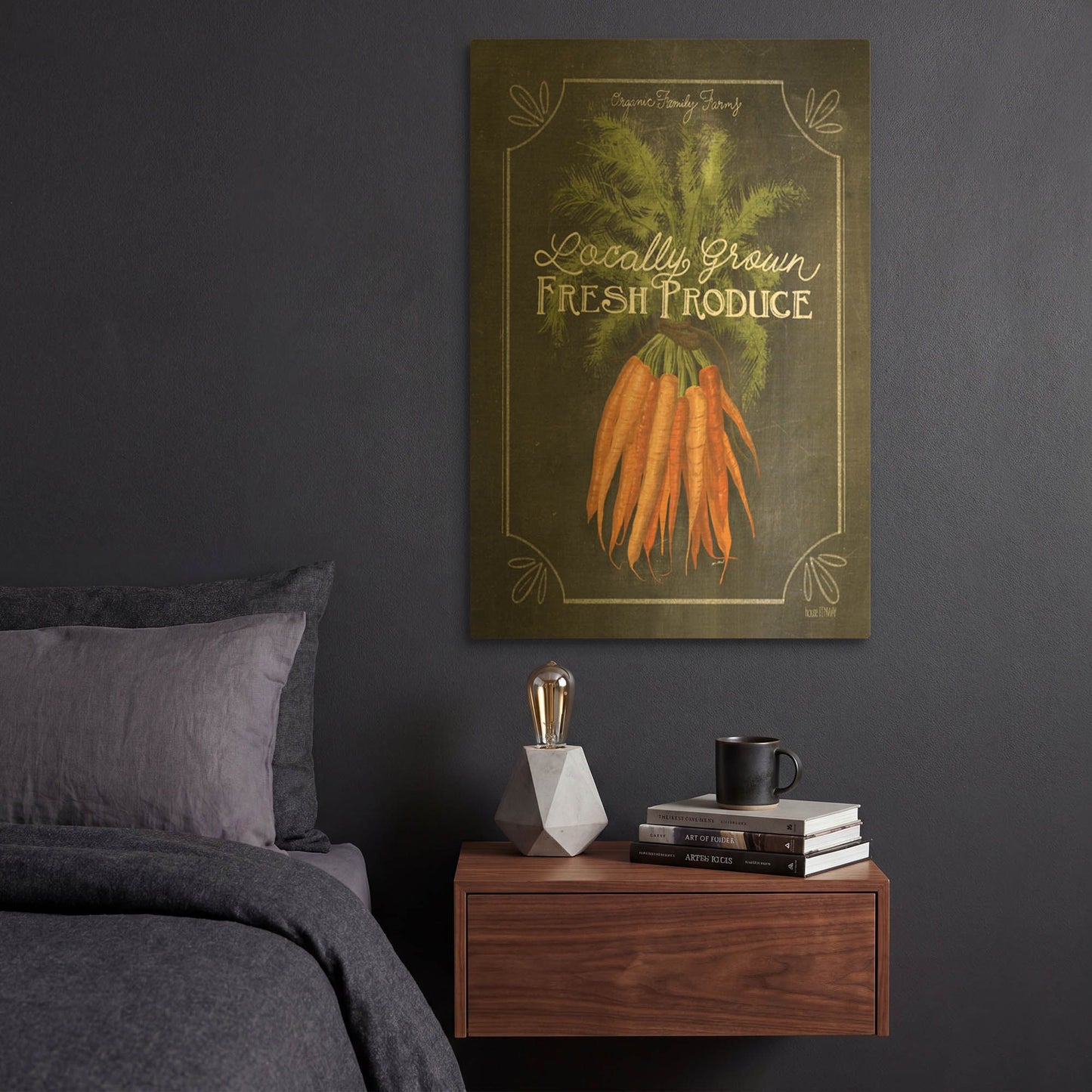 'Fresh Carrots' By House Fenway Gold Metal Wall Art