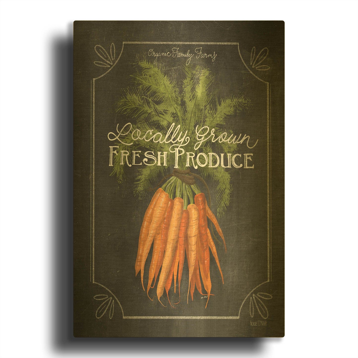 'Fresh Carrots' By House Fenway Gold Metal Wall Art