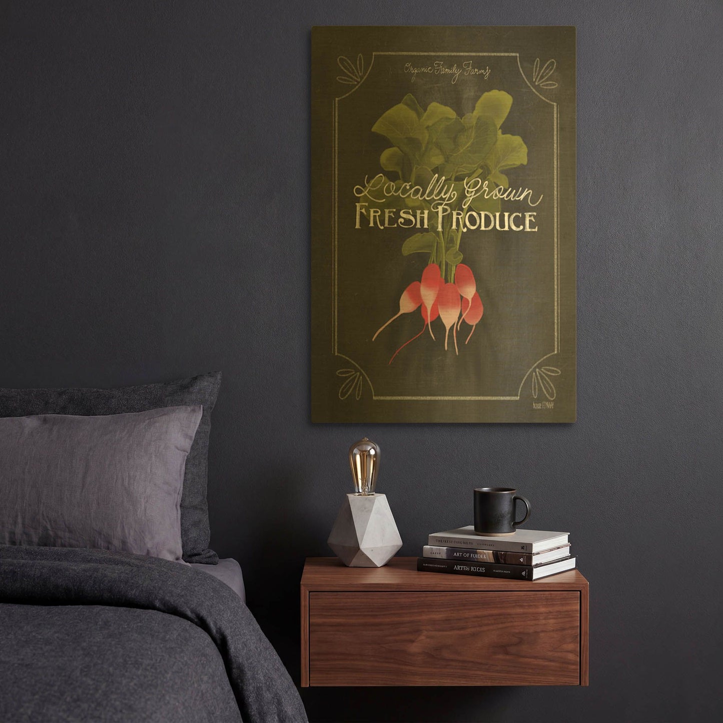 'Fresh Radishes' By House Fenway Gold Metal Wall Art