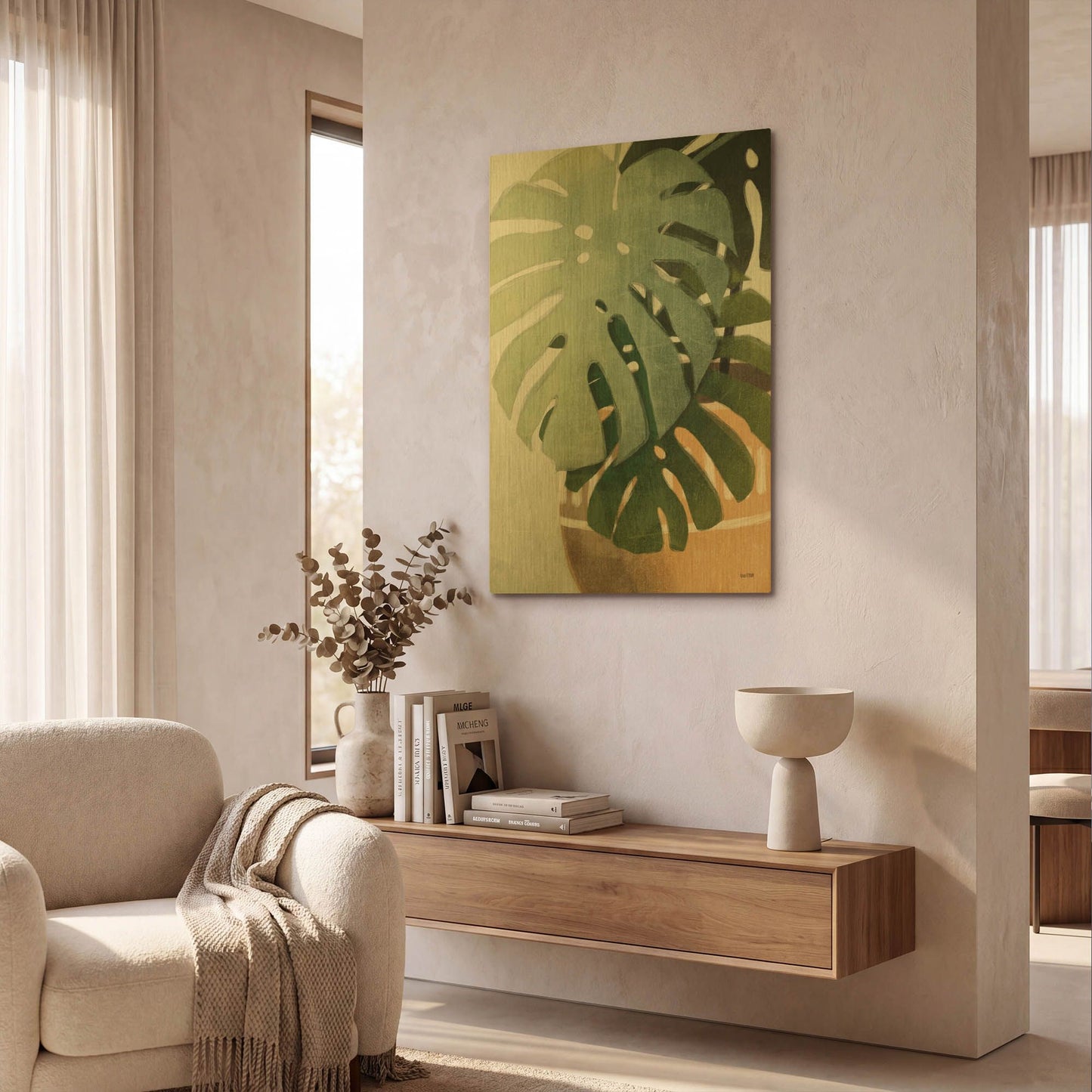 'Monstera Leaves' By House Fenway Gold Metal Wall Art