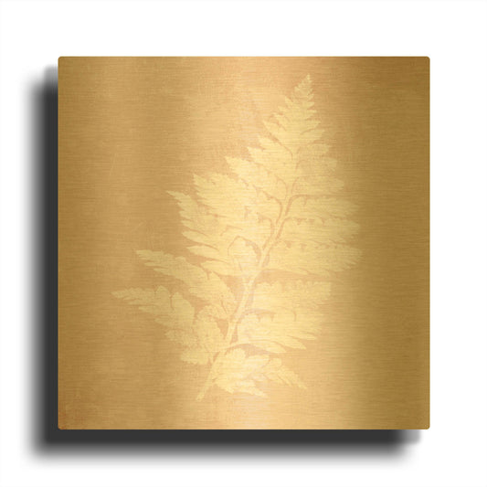 'Blush Fern II' By House Fenway Gold Metal Wall Art