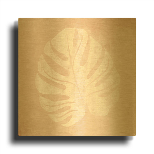 'Blush Fern III' By House Fenway Gold Metal Wall Art