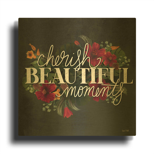 'Cherish Moments' By House Fenway Gold Metal Wall Art