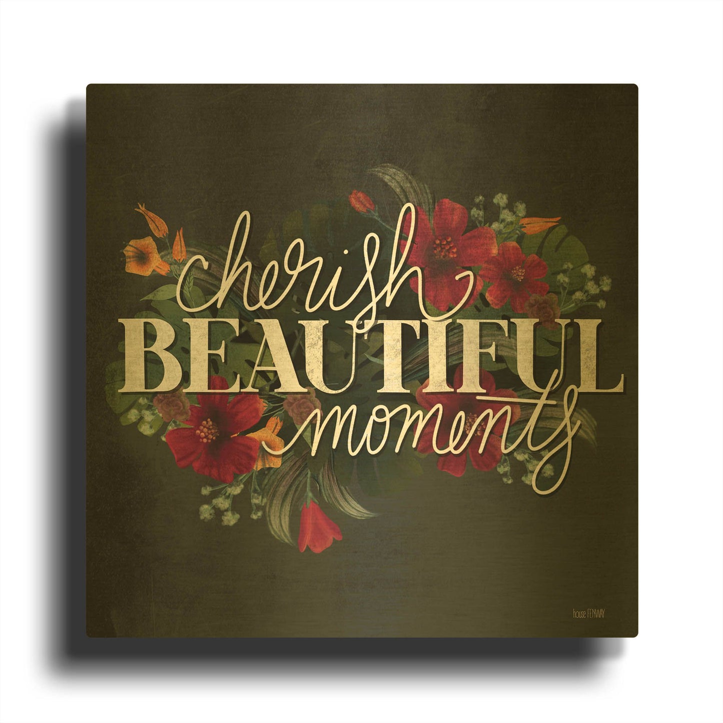 'Cherish Moments' By House Fenway Gold Metal Wall Art