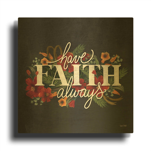 'Have Faith' By House Fenway Gold Metal Wall Art