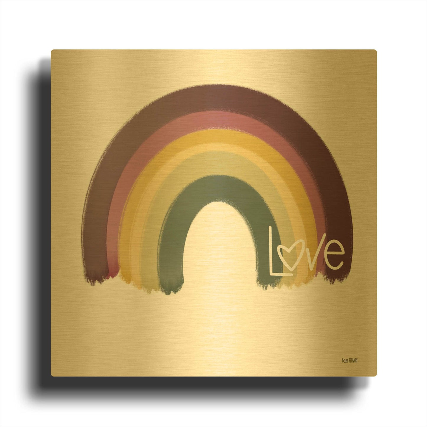 'Painted Rainbow' By House Fenway Gold Metal Wall Art