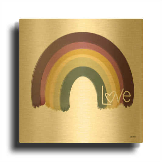 'Painted Rainbow' By House Fenway Gold Metal Wall Art