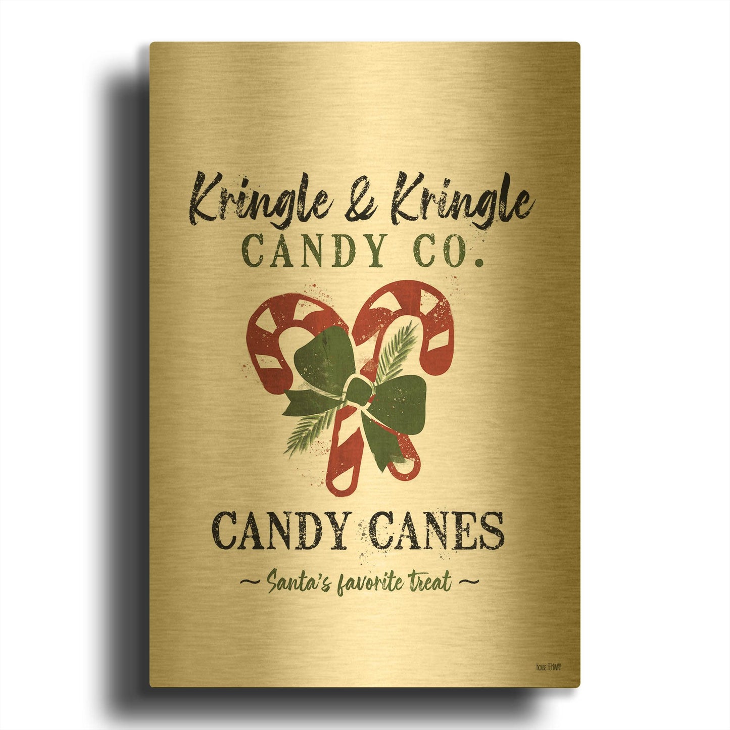 'Kris Candy Co' By House Fenway Gold Metal Wall Art
