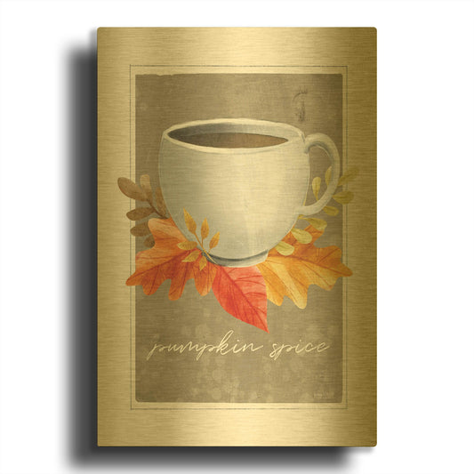 'Pumpkin Spice' By House Fenway Gold Metal Wall Art