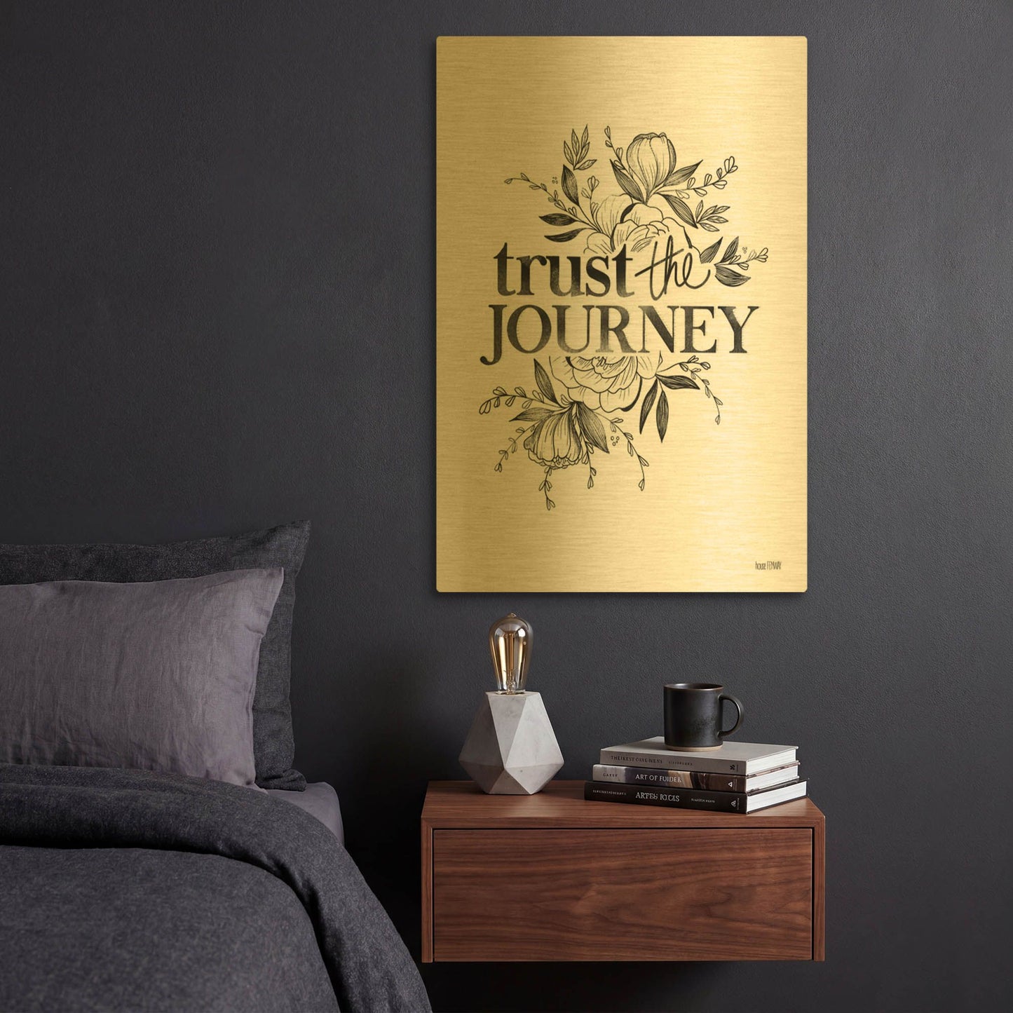 'Trust the Journey' By House Fenway Gold Metal Wall Art
