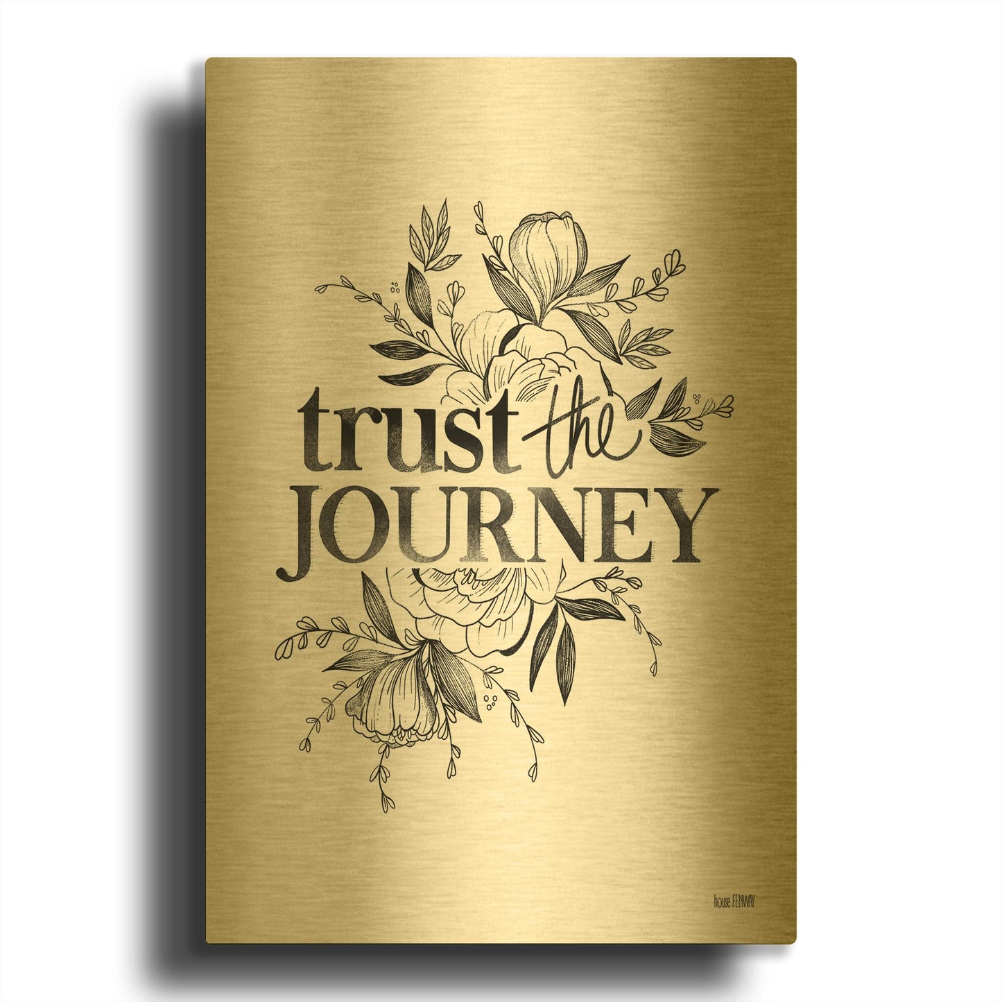 'Trust the Journey' By House Fenway Gold Metal Wall Art