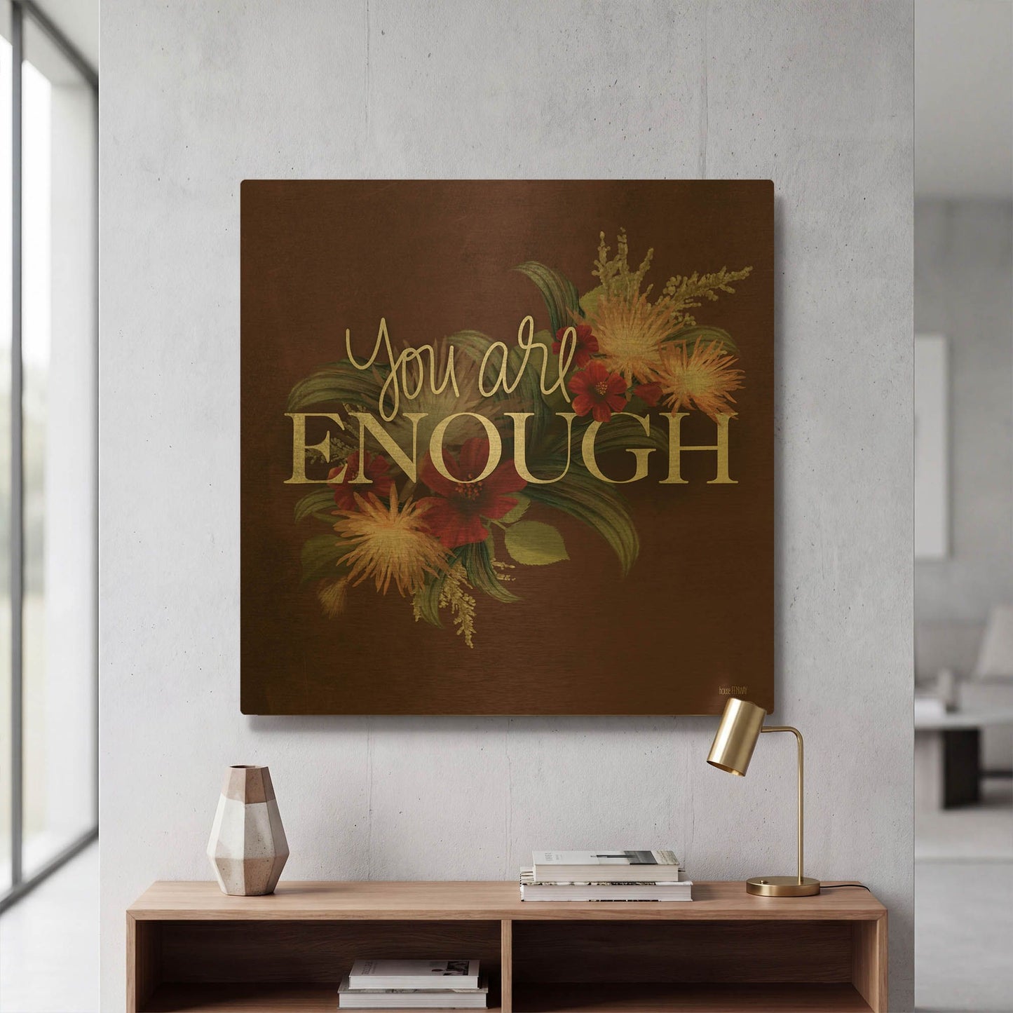'You Are Enough II' By House Fenway Gold Metal Wall Art