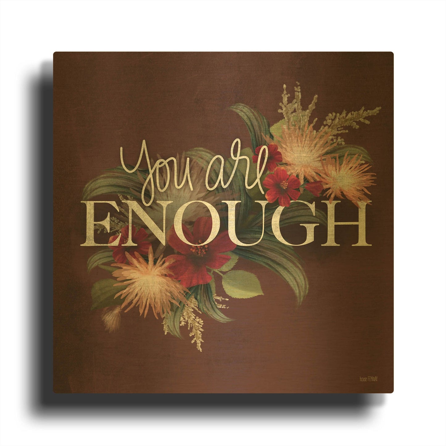 'You Are Enough II' By House Fenway Gold Metal Wall Art